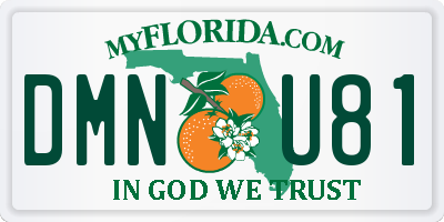 FL license plate DMNU81