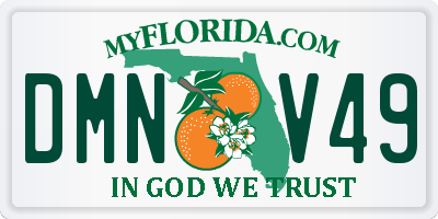 FL license plate DMNV49