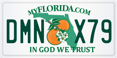 FL license plate DMNX79