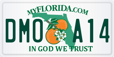 FL license plate DMOA14