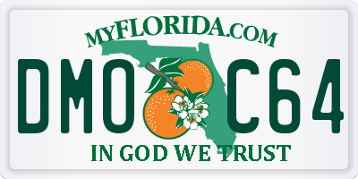 FL license plate DMOC64