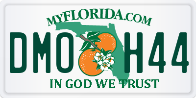 FL license plate DMOH44
