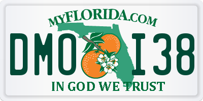 FL license plate DMOI38