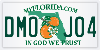FL license plate DMOJ04