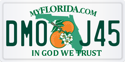 FL license plate DMOJ45