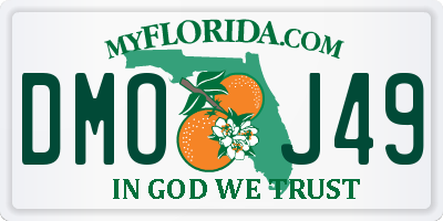 FL license plate DMOJ49