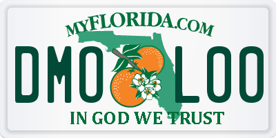 FL license plate DMOL00