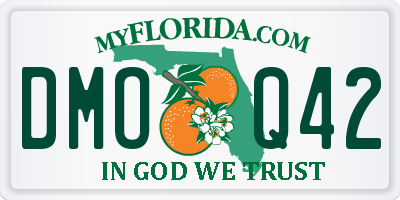 FL license plate DMOQ42