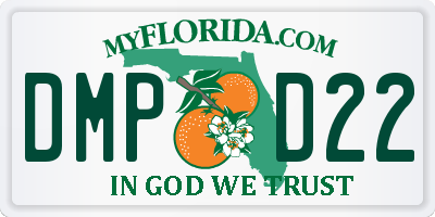 FL license plate DMPD22