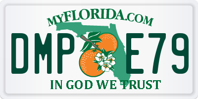 FL license plate DMPE79