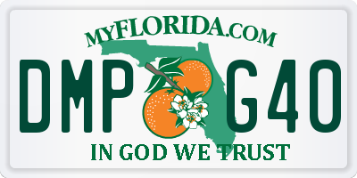 FL license plate DMPG40