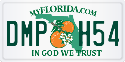 FL license plate DMPH54