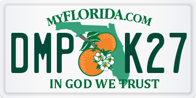 FL license plate DMPK27