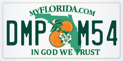 FL license plate DMPM54