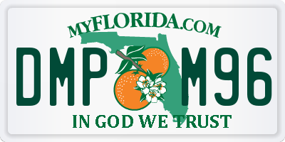 FL license plate DMPM96