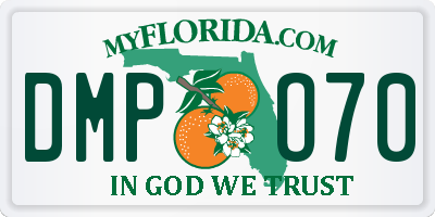 FL license plate DMPO70