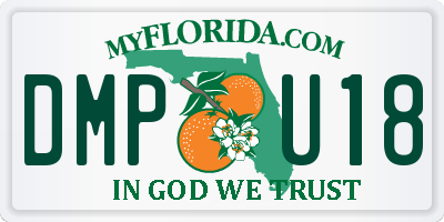 FL license plate DMPU18