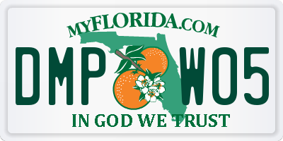 FL license plate DMPW05