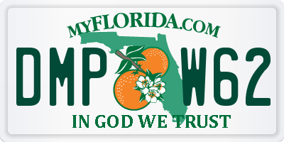 FL license plate DMPW62