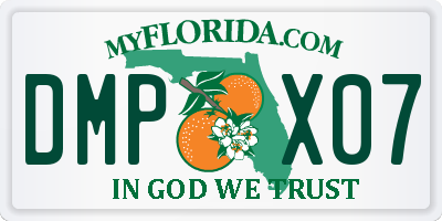 FL license plate DMPX07