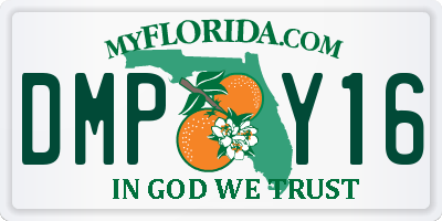 FL license plate DMPY16