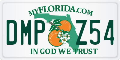 FL license plate DMPZ54