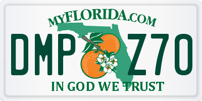FL license plate DMPZ70