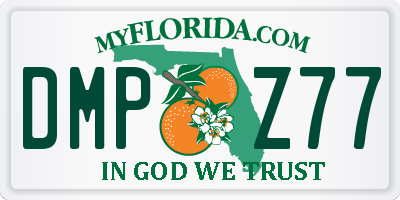 FL license plate DMPZ77