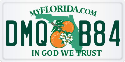 FL license plate DMQB84