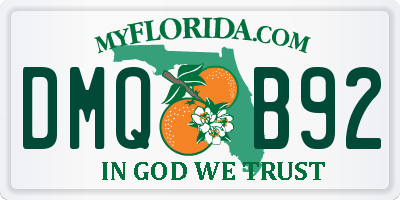 FL license plate DMQB92