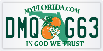 FL license plate DMQG63