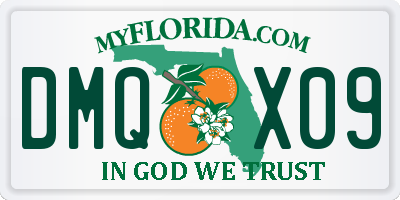 FL license plate DMQX09