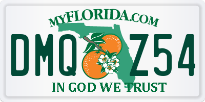 FL license plate DMQZ54