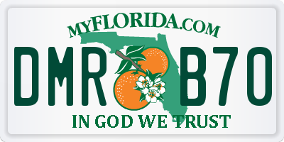 FL license plate DMRB70