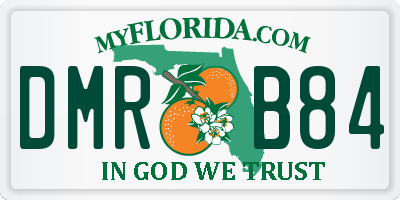 FL license plate DMRB84