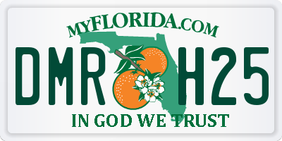 FL license plate DMRH25