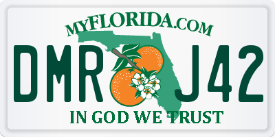 FL license plate DMRJ42