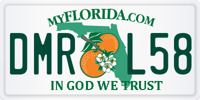 FL license plate DMRL58