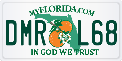 FL license plate DMRL68