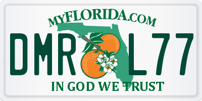 FL license plate DMRL77