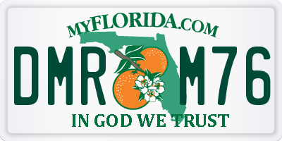 FL license plate DMRM76