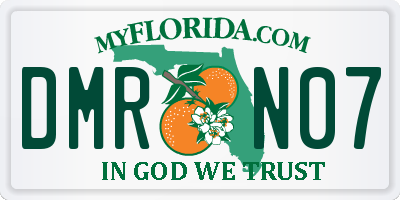 FL license plate DMRN07