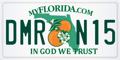 FL license plate DMRN15