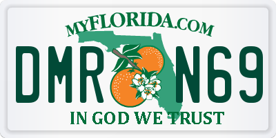 FL license plate DMRN69