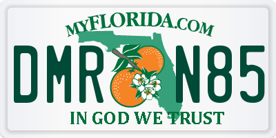 FL license plate DMRN85