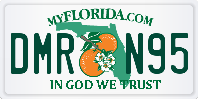 FL license plate DMRN95