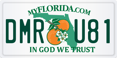 FL license plate DMRU81