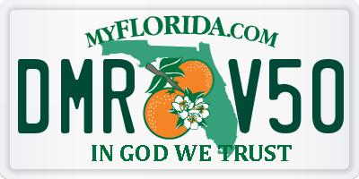 FL license plate DMRV50