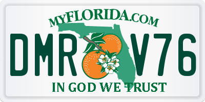 FL license plate DMRV76