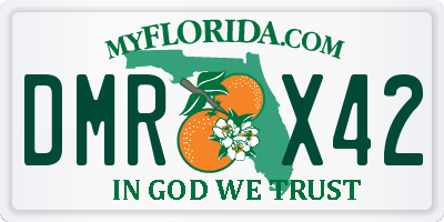 FL license plate DMRX42